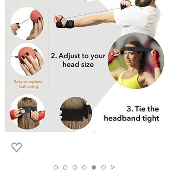 Boxing Reflex Ball React Reflex Balls String Headband Carry Bag KID ADULT NEW - Picture 3 of 5